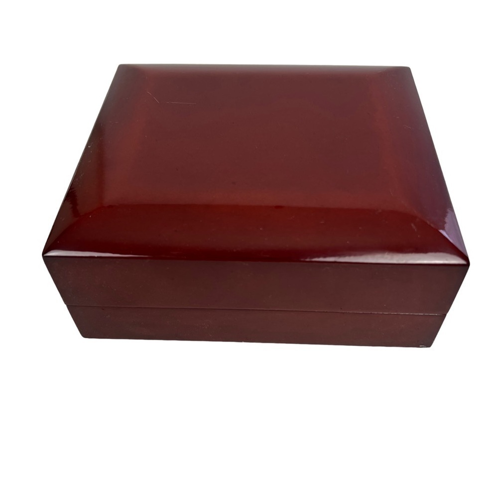 Rosewood Jewelry Box Made By Nobel Measures 6x5x2.75” Ivory Compartment Clean! - Picture 3 of 10